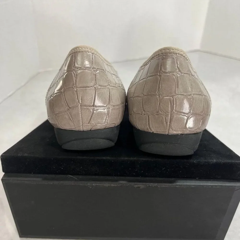 Anne Klein AK Sport Croc Embossed Loafers Comfort Flats Taupe 10M - Picture 11 of 16